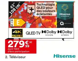 BUT HISENSE Téléviseur QLED 43 4K Ultra HD offre