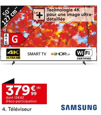 BUT SAMSUNG Téléviseur 50 127 cm 4K Ultra HD Smart TV offre