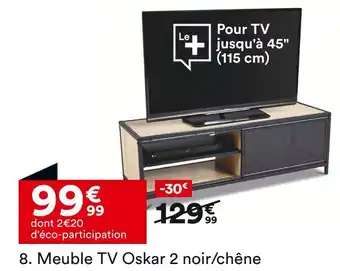 BUT Meuble TV Oskar 2 noir/chêne offre