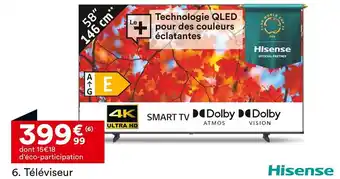 BUT HISENSE Téléviseur hisense 58e77q offre