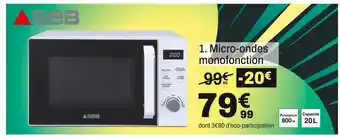 BUT SEB Four micro-ondes monofonction offre