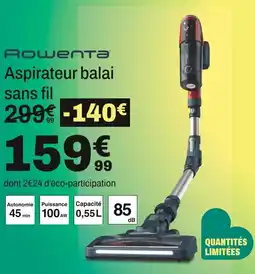 BUT ROWENTA Aspirateur balai sans fil offre