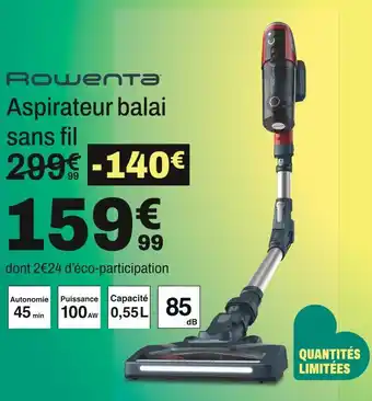 ROWENTA Aspirateur balai sans fil