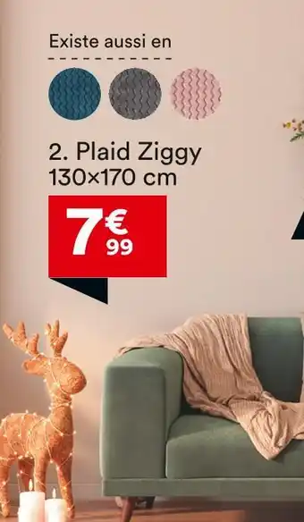 BUT Plaid Ziggy 130x170 cm offre