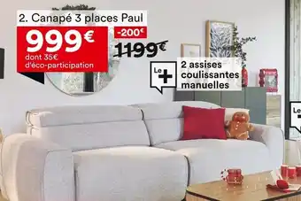 BUT Canapé 3 places Paul offre