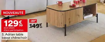 BUT Adrian table basse chêne/noir offre