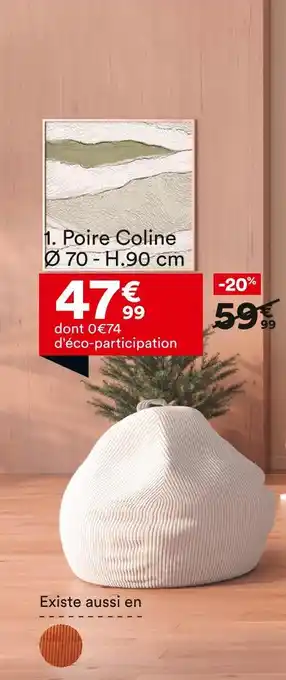 BUT Poire coline ø 70 - h.90 cm offre
