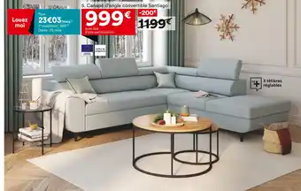 BUT Canapé d'angle convertible Santiago offre