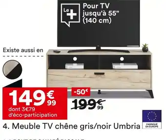 BUT Umbria Meuble TV chêne gris/noir offre