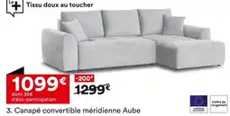 BUT Canapé convertible méridienne Aube offre