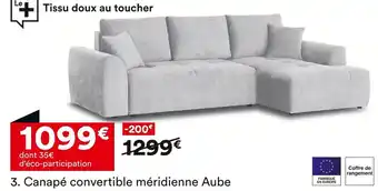 BUT Canapé convertible méridienne Aube offre