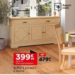 BUT Costal Buffet 3 portes / 2 tiroirs offre
