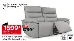 BUT Canapé 3 places relax électrique Evogg offre