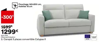 BUT Canapé 3 places convertible Calypso II offre