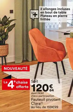 BUT Fauteuil pivotant Clara offre