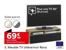 BUT Meuble TV chêne/noir Rana offre