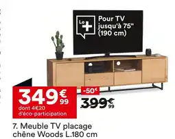 BUT WOODS Meuble tv placage chêne offre
