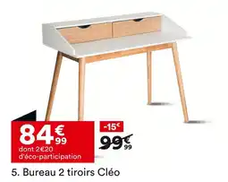 BUT Bureau 2 tiroirs Cléo offre