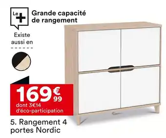 BUT Rangement 4 portes Nordic offre