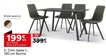 BUT Coin repas L. 130 cm Savina offre