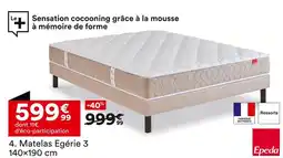 BUT EPEDA Matelas Egérie 3 140×190 cm offre