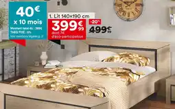 BUT Lit 140x190 cm offre