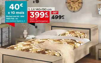 BUT Lit 140x190 cm offre