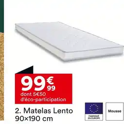BUT Matelas Lento 90x190 cm offre