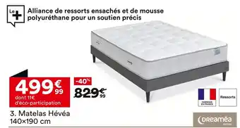 BUT DREAMEA Matelas Hévéa 140×190 cm offre