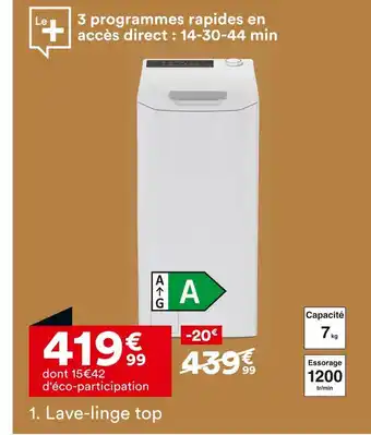 BUT CANDY LAVE-LINGE TOP TCAS 274TM5-S offre