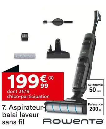 BUT Rowenta Aspirateur balai laveur sans fil offre