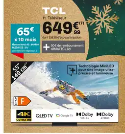 BUT TCL Téléviseur 55MQLED80K offre