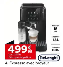 BUT DeLonghi Expresso avec broyeur feb22.62.B magnificas start offre