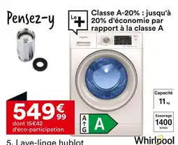 BUT Whirlpool Lave-linge Hublot FFD11489SVFR offre