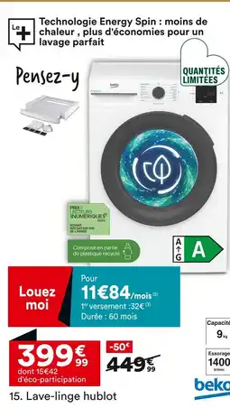 BUT Beko Lave linge beko - bm14wfu39410 offre