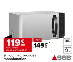 BUT SEB Four micro-ondes monofonction offre