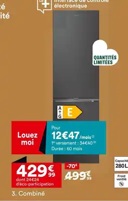 BUT Candy Combiné CNCQ2T518EB offre