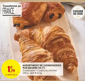 Intermarché Hyper Assortiment de viennoiseries pur beurre x4 offre