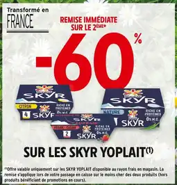 Intermarché Hyper YOPLAIT -60% de remise immédiate sur le 2ème sur les skyr yoplait offre