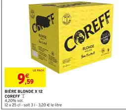 Intermarché Hyper Coreff Bière Blonde x 12 offre