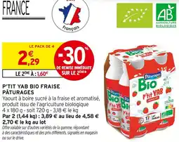 Intermarché Hyper PÂTURAGES P'tit yab bio fraise offre