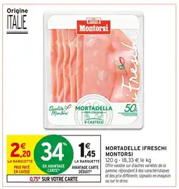 Intermarché Hyper MONTORSI Mortadella Ifreschi 4 Castelli offre