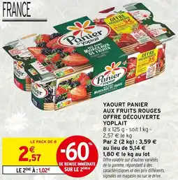 Intermarché Hyper YOPLAIT Yaourt panier aux fruits rouges offre découverte offre