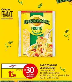 Intermarché Hyper Leerdammer Râpé Fondant offre