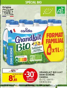Intermarché Hyper CANDIA Grandlait bio uht demi-écrémé offre