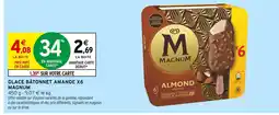 Intermarché Hyper MAGNUM Glace Bâtonnet Amande x6 offre