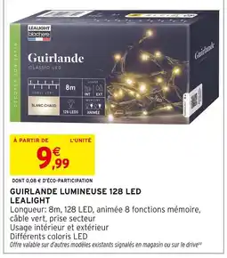 Intermarché Hyper LEALIGHT Guirlande lumineuse 128 LED offre