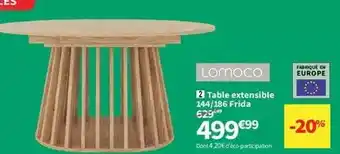 Conforama Lomoco - table extensible 144/1856 frida offre
