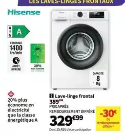 Conforama Hisense - lave-linge frontal offre