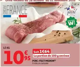 Auchan Supermarché Porc: filet mignon offre